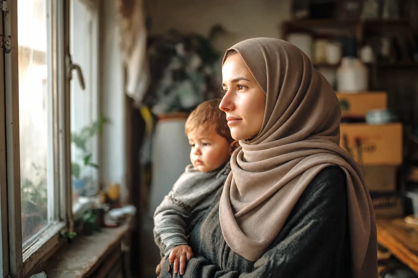 Familie in einer Wohnung